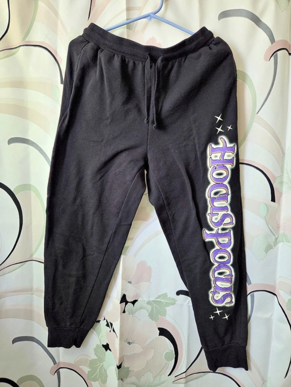 Disney Hocus Pocus Movie Logo Graphic Jogger Sweatpants Graphic Joggers Black